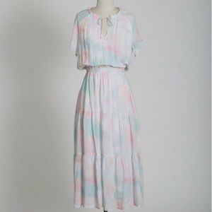 Anthropologie pastel tie dye dress NEW NWOT